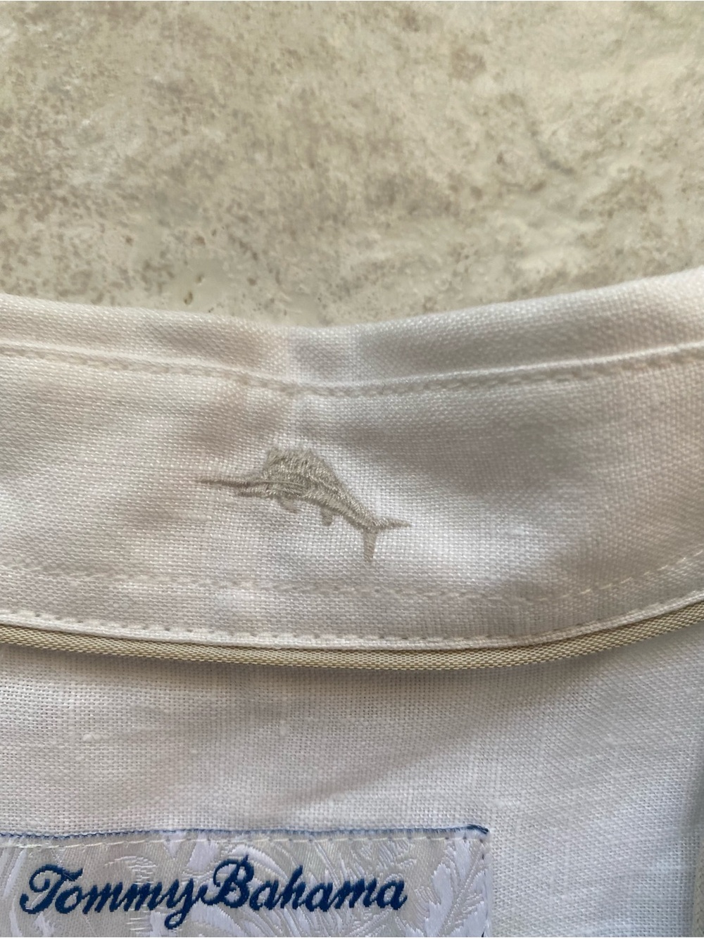 NWT $155 Tommy Bahama Men XL Sea Glass White 100% Linen LS Button Up Woven Beach - Picture 7 of 16